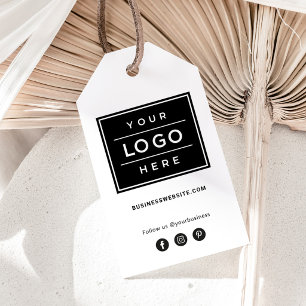 Custom Business Logo Social Media Branded Gift Tags