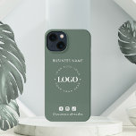 Custom Business Logo & Social Media Minimalist  iPhone 13 Case<br><div class="desc">Promote your business with this elegant iPhone case,  featuring custom logo & text. Easily add your logo by clicking on the "personalize" option.</div>