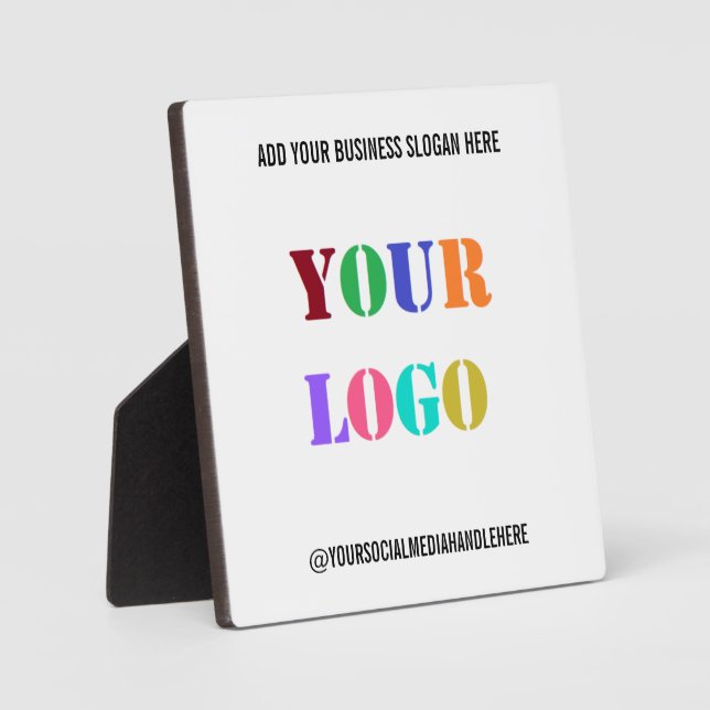 Custom Business Logo Social Media Name Plaque (Front)
