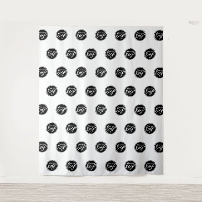 Custom Business Logo Step and Repeat Tapestry (Front)