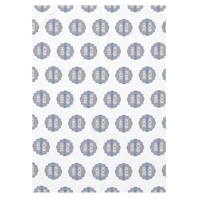 Custom Business Logo Step & Repeat Trade Show Tablecloth (Front)