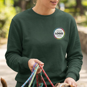 Custom Business Logo   Subtle Branded Ladies Sweatshirt