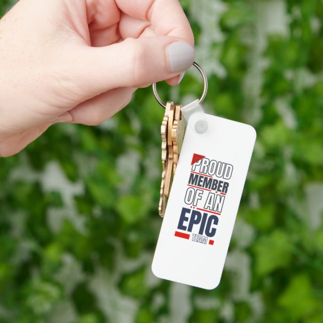 Custom Business Logo Teamwork Motivational Office  Keychain (Hand)