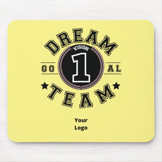 Custom Business Logo Teamwork Motivational Office Mouse Pad (Front)