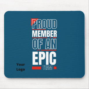 Custom Business Logo Teamwork Motivational Office Mouse Pad