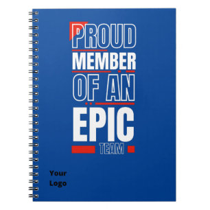 Custom Business Logo Teamwork Motivational Office  Notebook