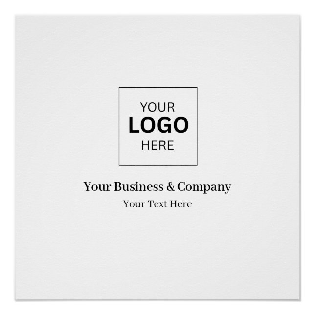 Custom Business Logo Template Poster (Front)