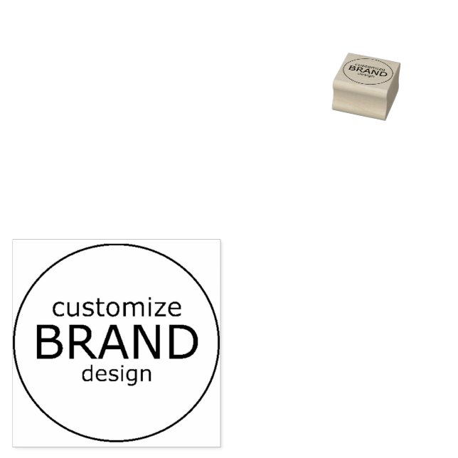 Custom Business Logo Template Round Rubber Stamp (Stamped)