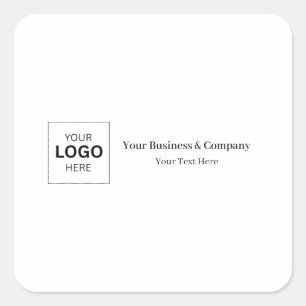 Custom Business Logo Template Square Sticker