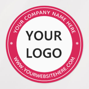 Custom Business Logo Text and Colours Round Labels