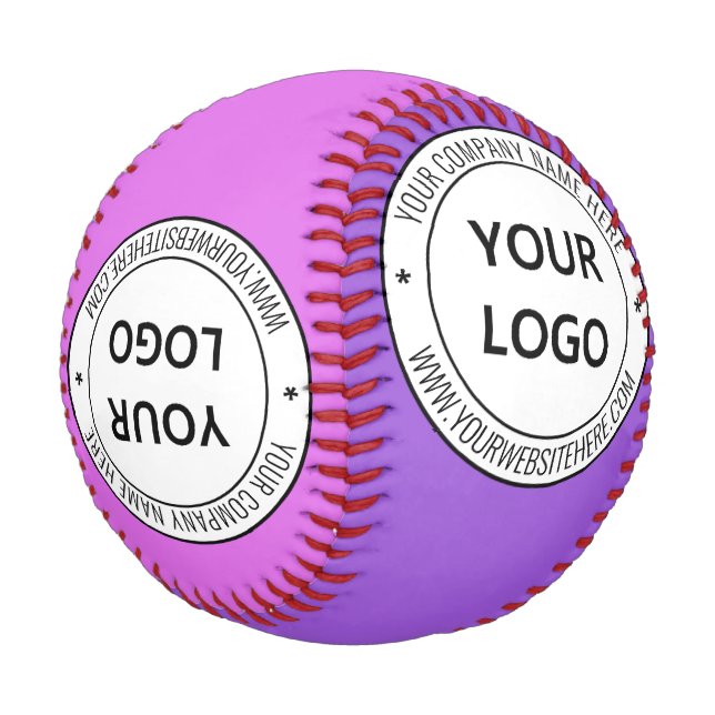 Custom Business Logo Text Baseball Example (Angled)