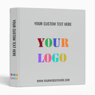 Custom Business Logo Text Binder Choose Colour