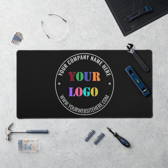 Custom Business Logo Text Branded Desk Mat Example (Poste de travail)
