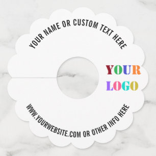 Custom Business Logo Text Branded Wine Glass Tags