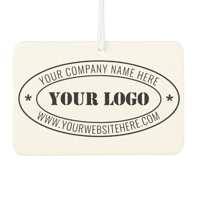 Custom Business Logo Text Company Air Freshener (Front)