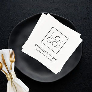 Custom Business Logo & Text Company Event Party Napkin