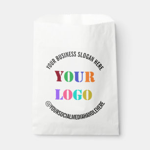 Custom Business Logo Text Company Favour Bag