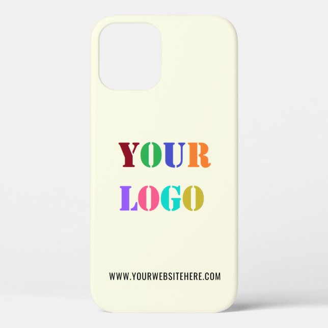 Custom Business Logo Text Company iPhone Case (Back)
