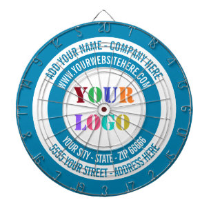 Custom Business Logo Text Dart Board Choose Colour