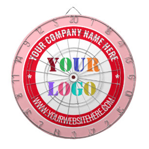 Custom Business Logo Text Dart Board Example