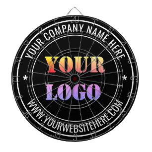 Custom Business Logo Text Dart Board - Your Colour