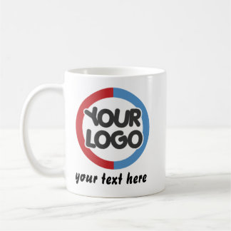 Custom Business Logo Text Mug for Businesses  Gift