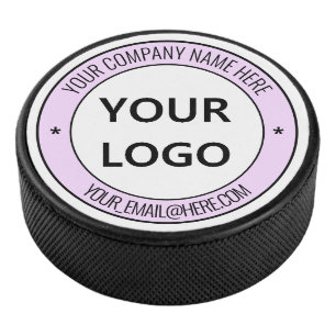 Custom Business Logo Text Personalized Hockey Puck