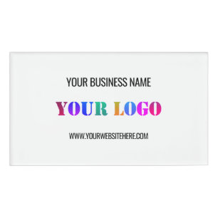 Custom Business Logo Text Personalized Name Tag