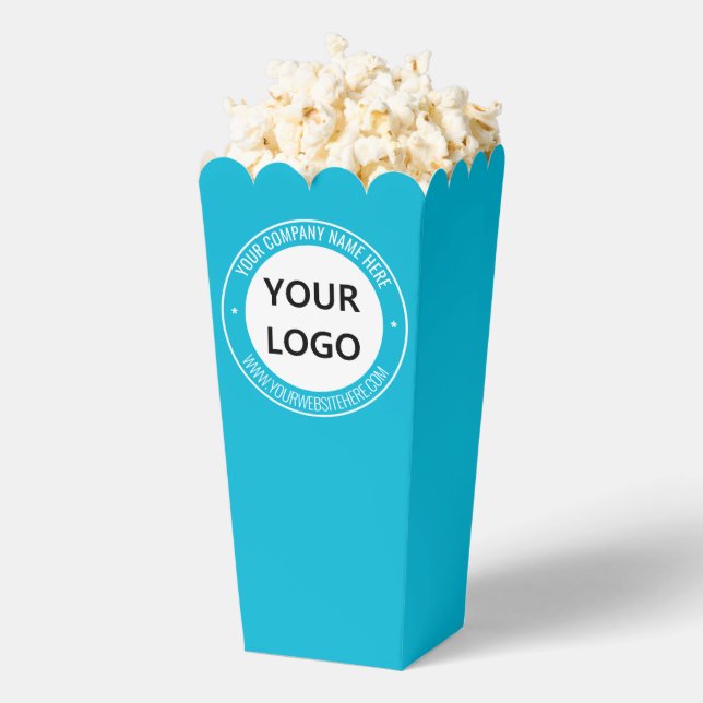 Custom Business Logo Text Popcorn Boxes Template (Popped)