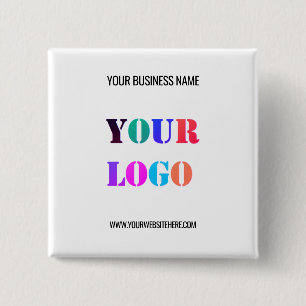 Custom Business Logo Text Promotional Button