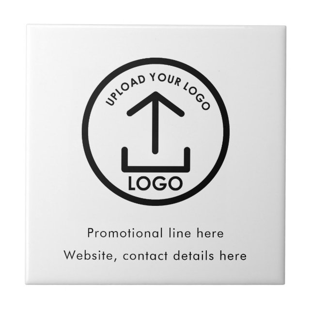 Custom Business Logo Text Promotional Professional Tile (Front)