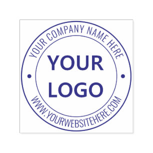 Custom Business Logo Text Round Stamp Example