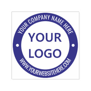 Custom Business Logo Text Round Stamp Example