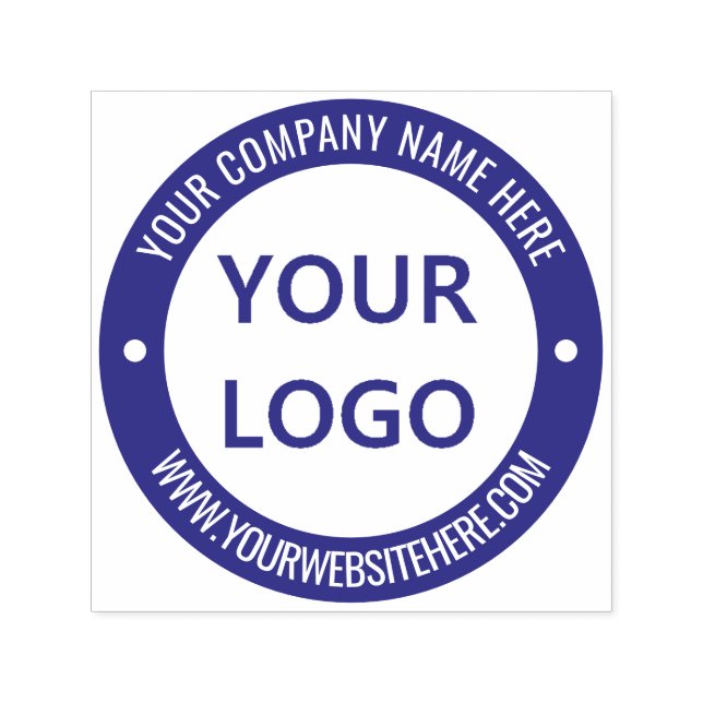 Custom Business Logo Text Round Stamp Example (Design)