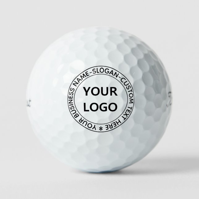 Custom Business Logo Text Slogan Stamp Personalize Golf Balls (Front)