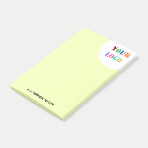 Custom Business Logo Text Sticky Notes Your Colour