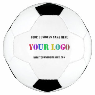 Custom Business Logo Text Your Company Soccer Ball