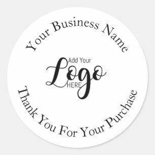 Custom Business Logo Thank You For Your Purchase Classic Round Sticker