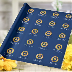 Custom Business Logo Thank You Wrapping Paper