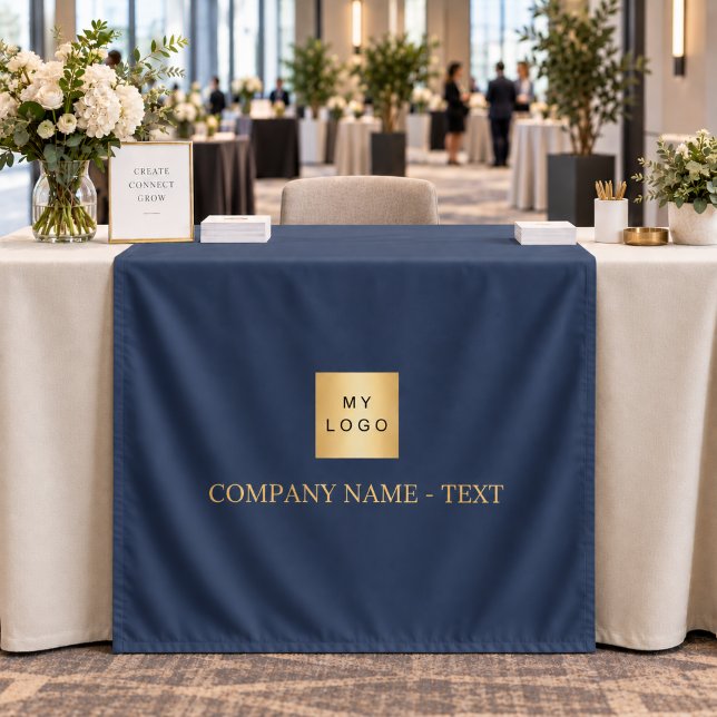 Custom Business Logo Vendor Table Runner Display  Tapestry (Creator Uploaded)