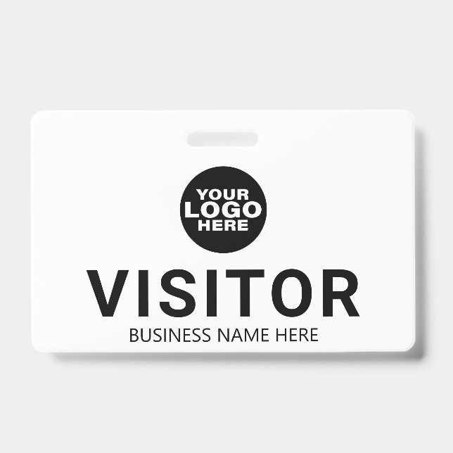 Custom Business Logo Visitor Pass Badge (Front)