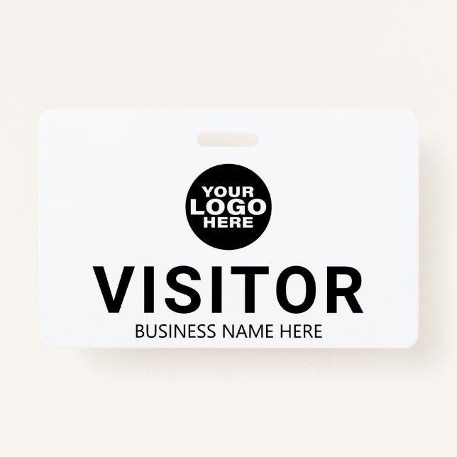 Custom Business Logo Visitor Pass Badge (Front)