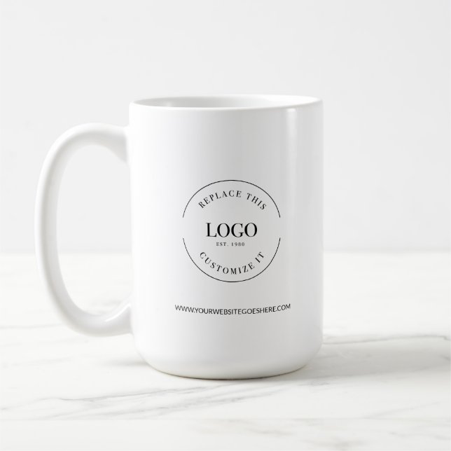 Custom Business logo website no minimums Coffee Mug (Left)