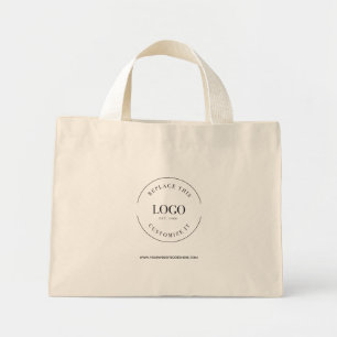Custom Business Logo website Simple  Mini Tote Bag