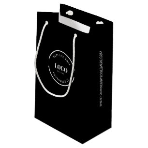 Custom Business LOGO website template black Small Gift Bag