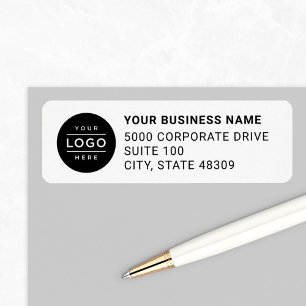 Custom Business Logo White Return Address