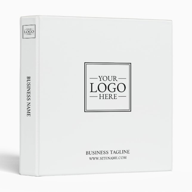 Custom Business Logo with Custom Text Binder (Front/Spine)