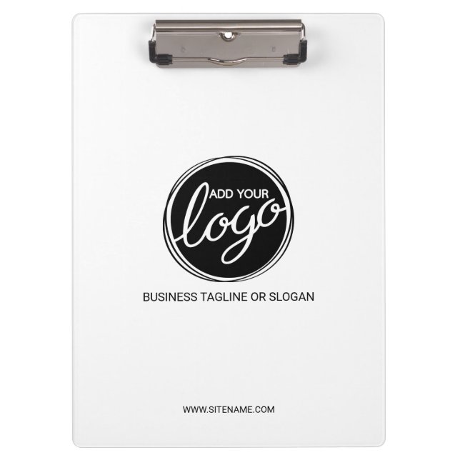 Custom Business Logo with Custom Text Clipboard (Front)
