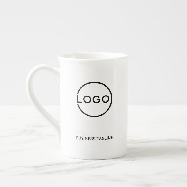 Custom Business Logo with Custom Text Coffee Mug (Gauche)