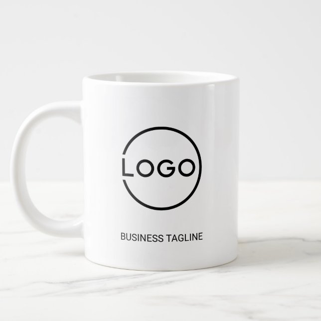 Custom Business Logo with Custom Text Coffee Mug (Left)